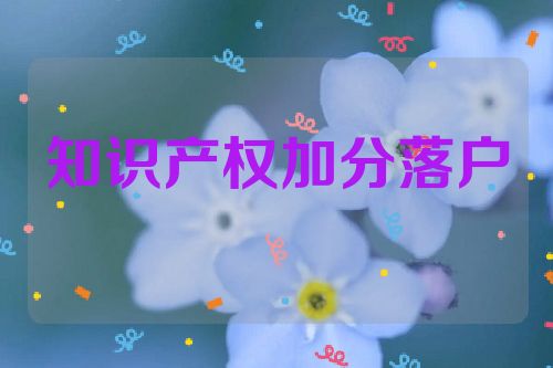 知識產(chǎn)權(quán)加分落戶