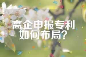 高企申報(bào)專(zhuān)利如何布局？